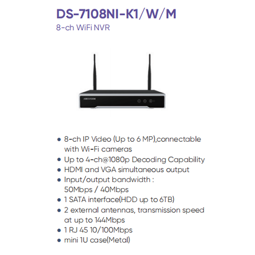 Hikvision DS-7108NI-K1/8P